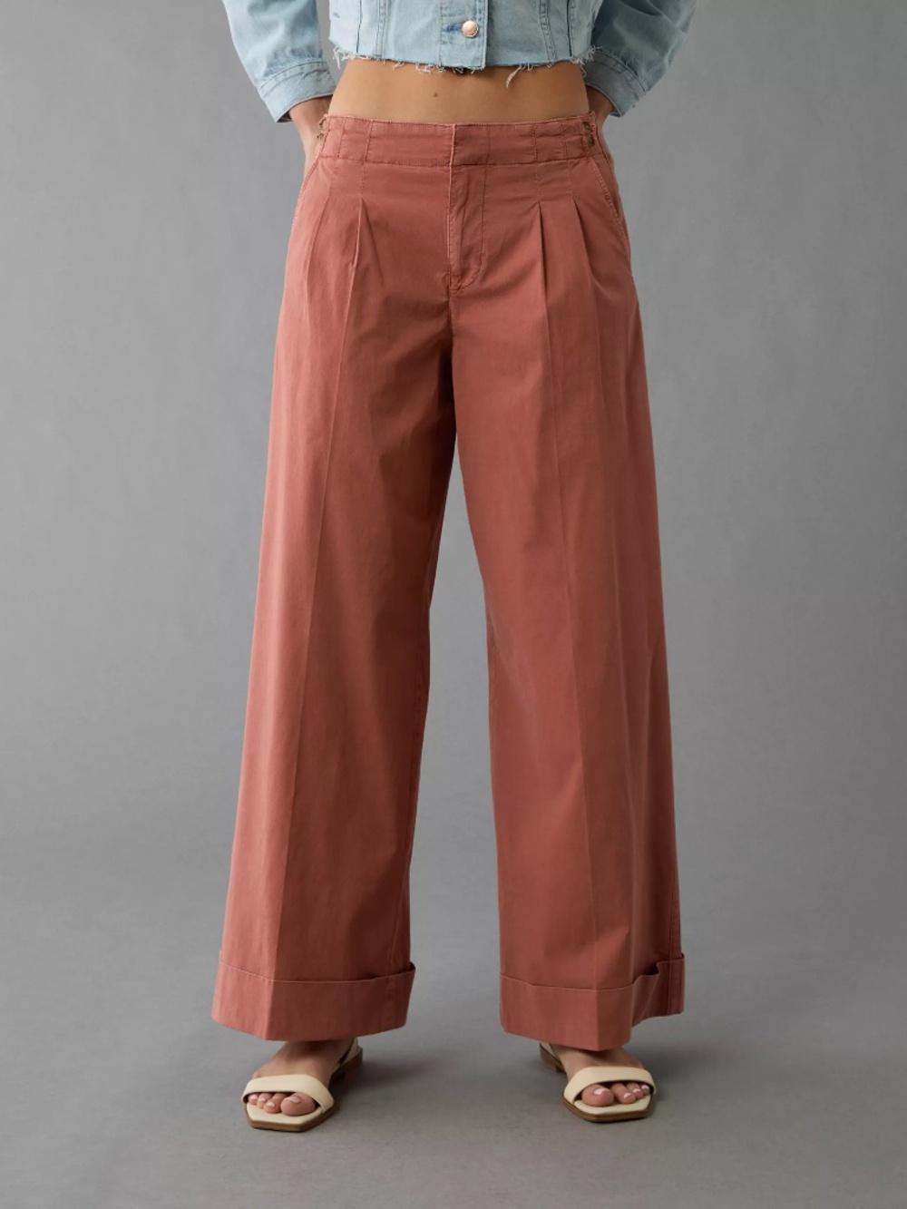 Women's AE Poplin Pull-On Pant, Size 6 Short, Low Rise